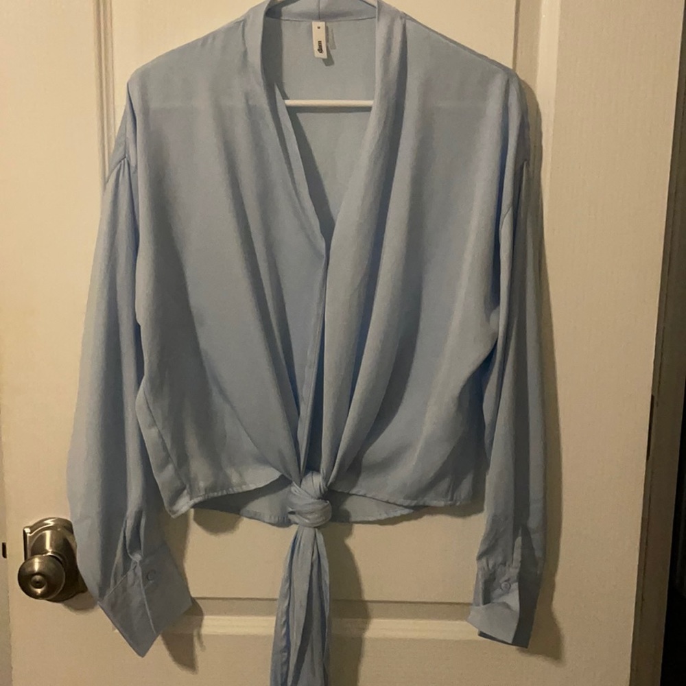 Glam light blue blouse